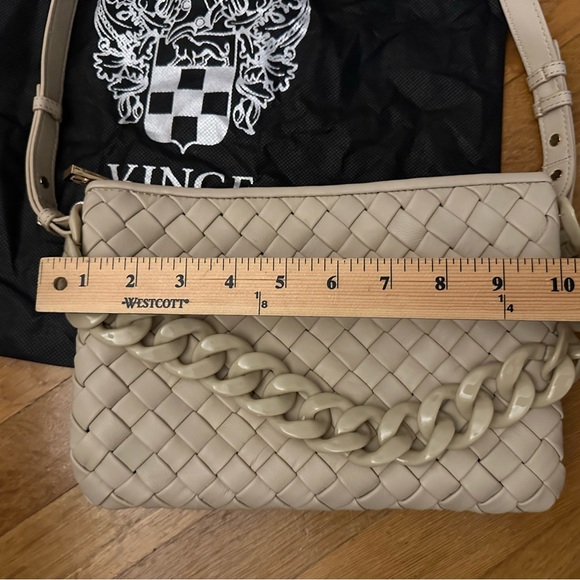 Vince Camuto Cream Woven Chain Shoulder Bag - Picture 5 of 7